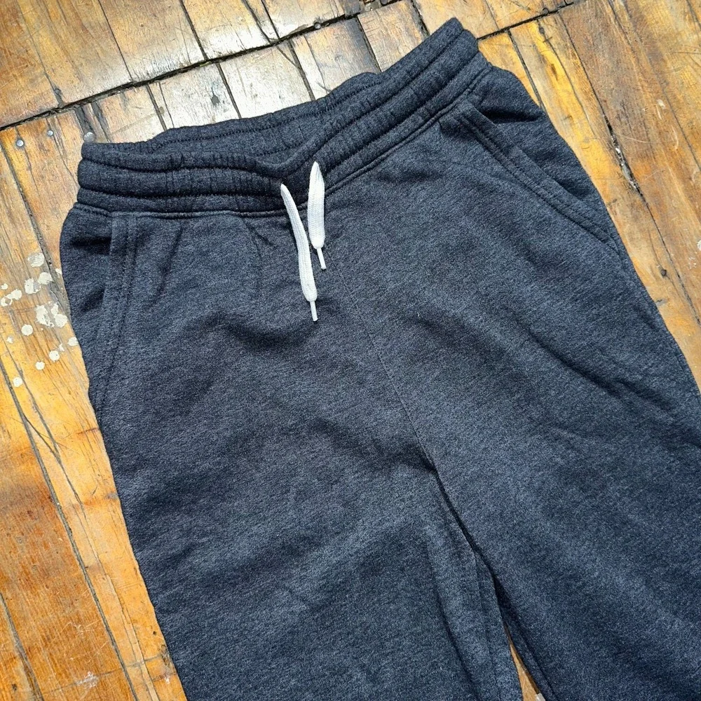 Old Navy Sweatpants Boys XL Black‎ Fleece Regular Drawstring Waist Tapered Leg